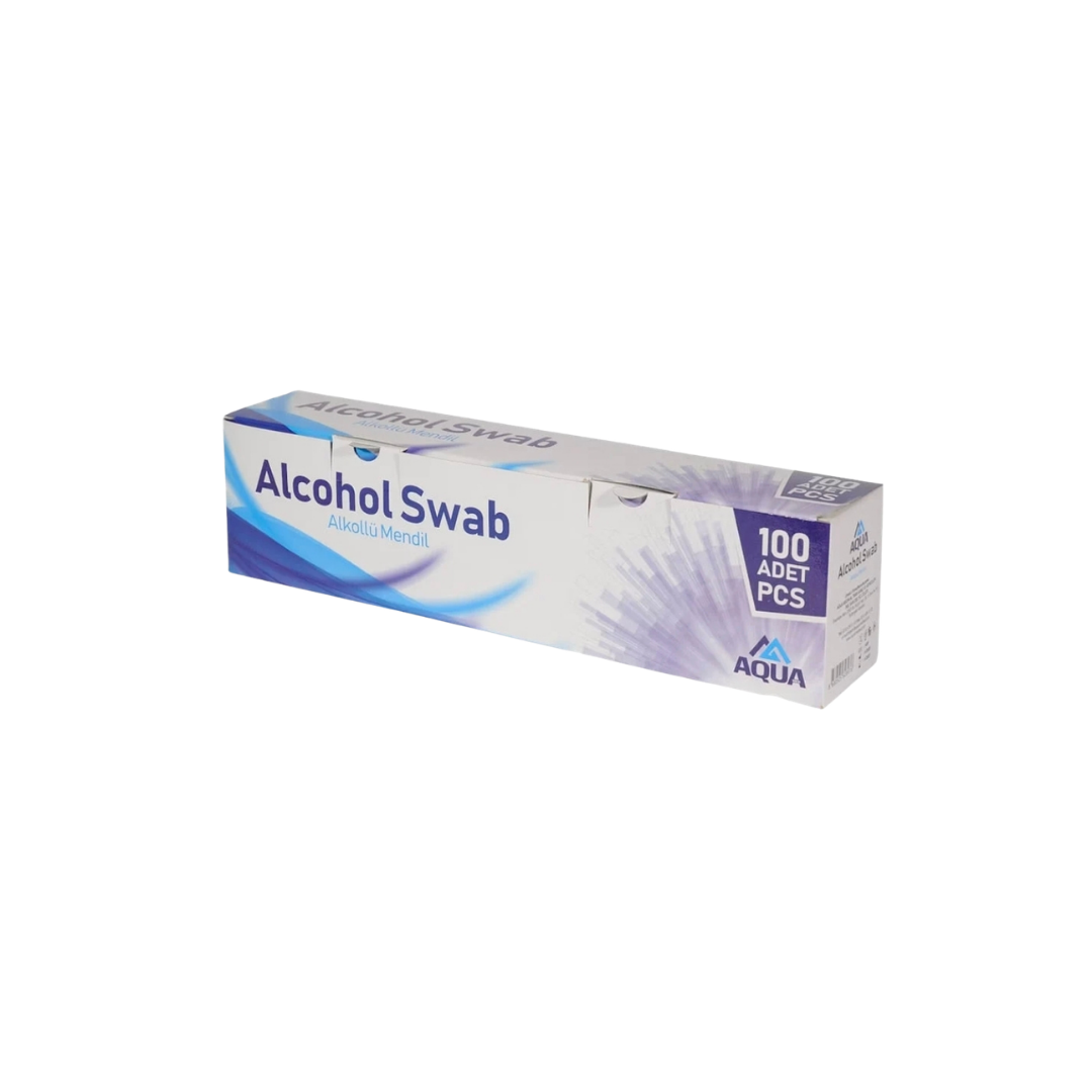 Aqua Alcohol Swab – 100 Pieces