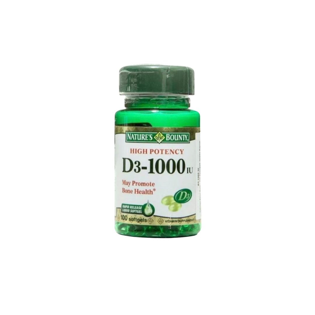 Nature's Bounty Vitamin D3 1000 IU – 100 Softgels