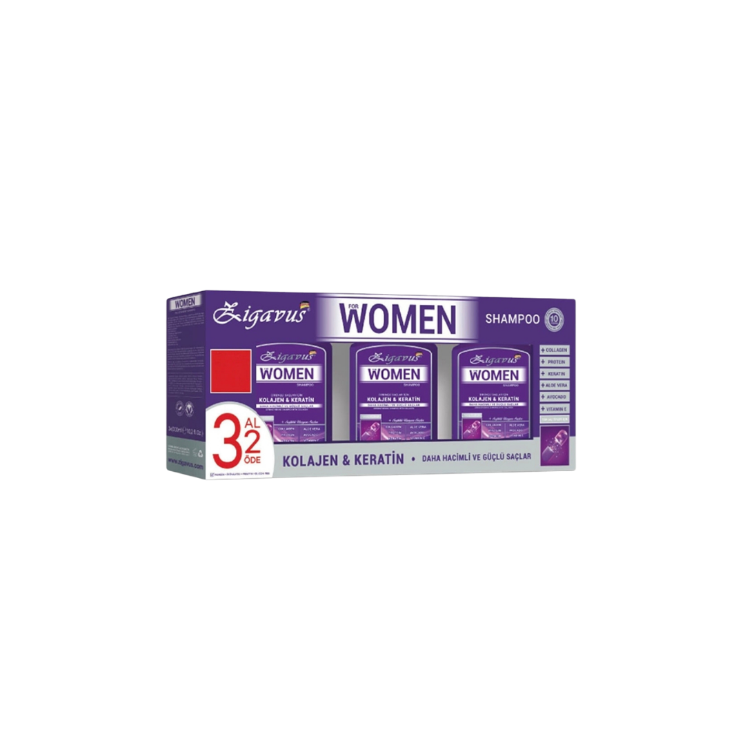 Zigavus Collagen Women Shampoo – 300 ml (Buy 3 Pay 2 Campaign)