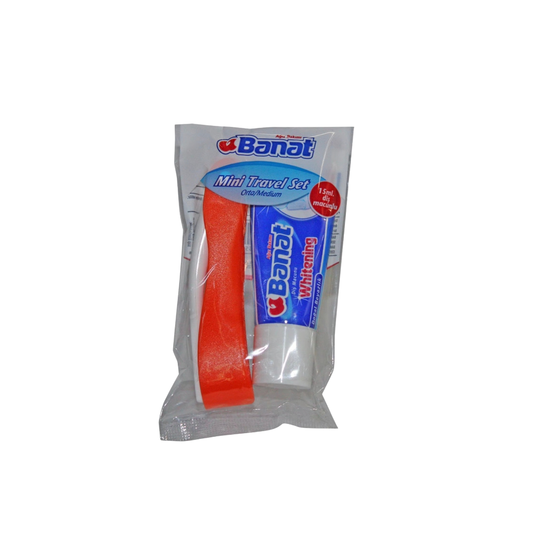Banat Travel Set – 15 ml Toothpaste + Medium Toothbrush